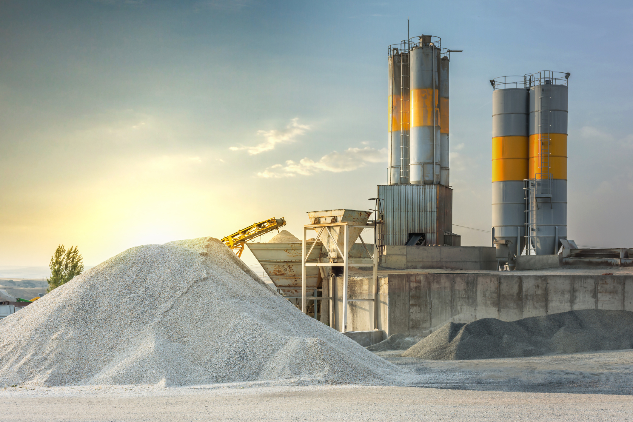 Concrete manufacturing plant operations disruption